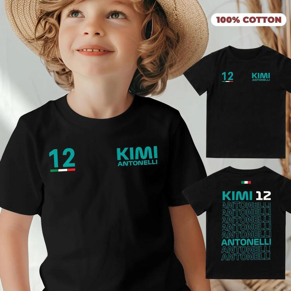 Antonelli 12 Personalized Kimi Driver Fan Custom Kids Adult T Shirt